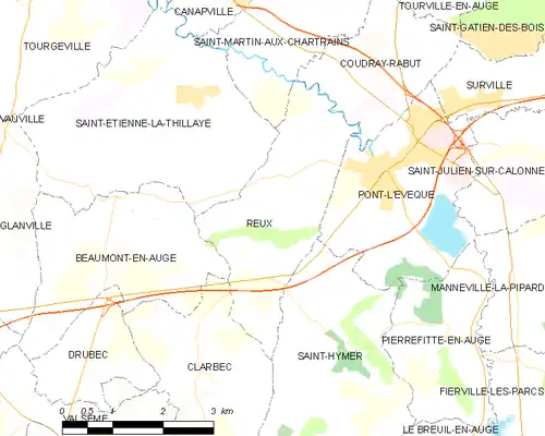 Detailkaart van de gemeente