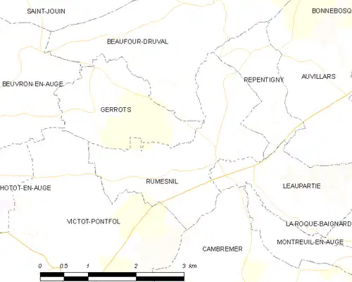 Detailkaart van de gemeente