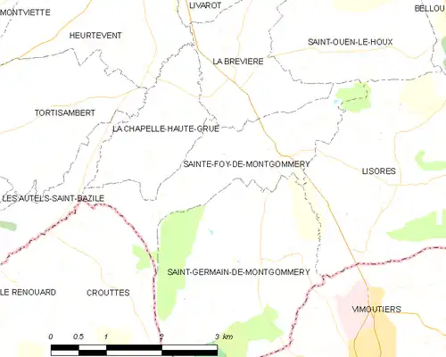 Detailkaart van de gemeente