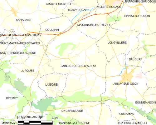 Detailkaart van de gemeente