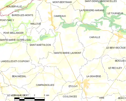 Detailkaart van de gemeente