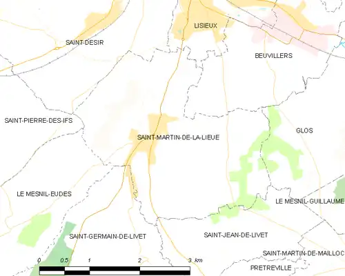 Detailkaart van de gemeente
