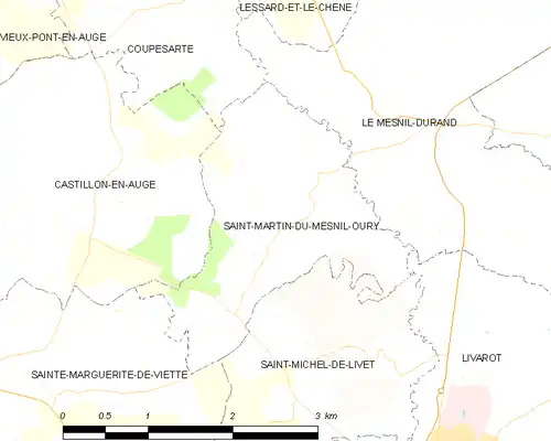 Detailkaart van de gemeente