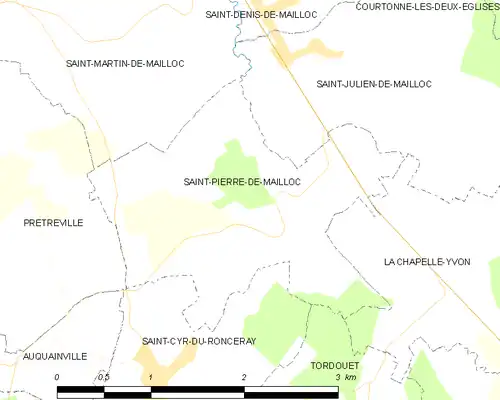 Detailkaart van de gemeente