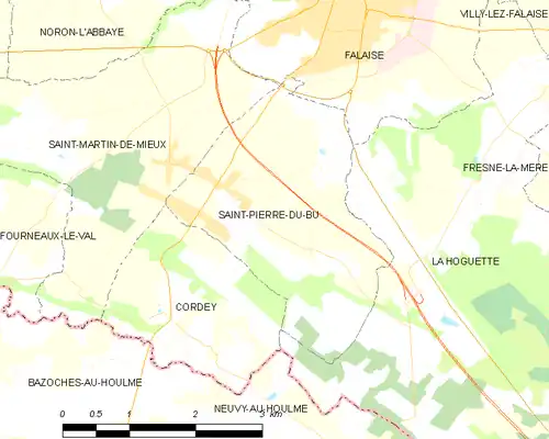 Detailkaart van de gemeente