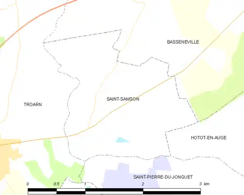 Detailkaart van de gemeente