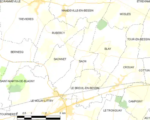 Detailkaart van de gemeente