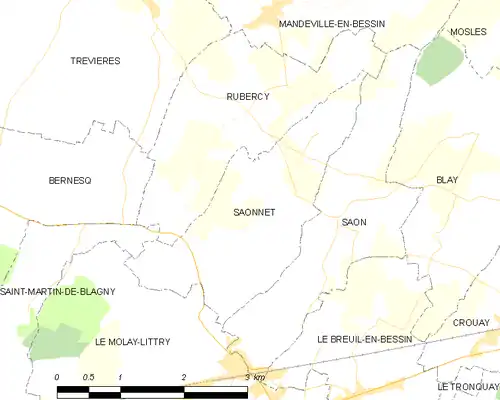 Detailkaart van de gemeente