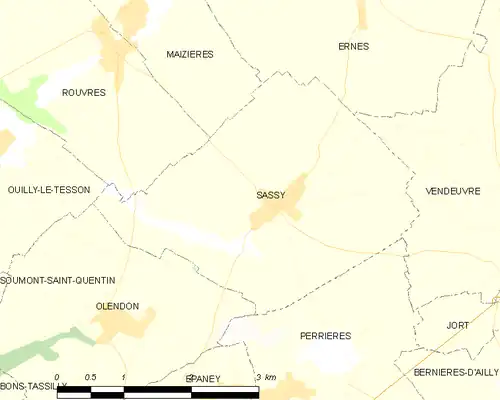 Detailkaart van de gemeente
