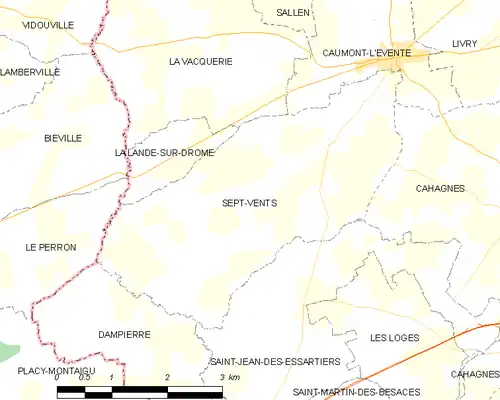 Detailkaart van de gemeente