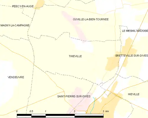 Detailkaart van de gemeente
