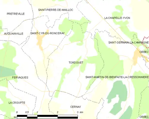 Detailkaart van de gemeente