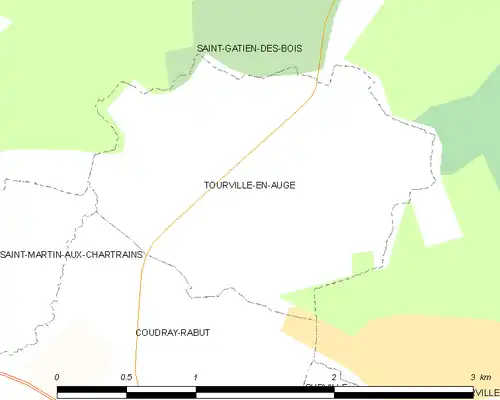Detailkaart van de gemeente