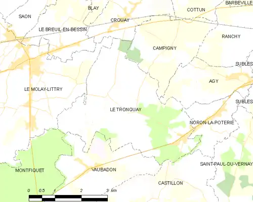 Detailkaart van de gemeente