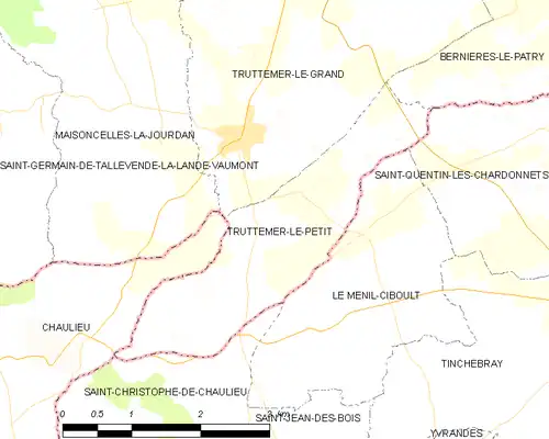 Detailkaart van de gemeente