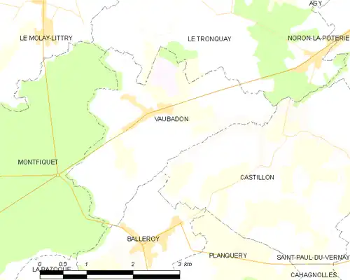 Detailkaart van de gemeente