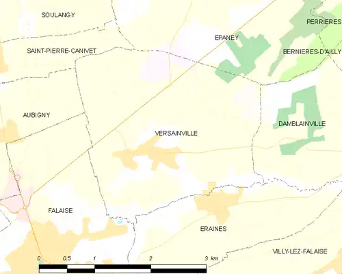 Detailkaart van de gemeente