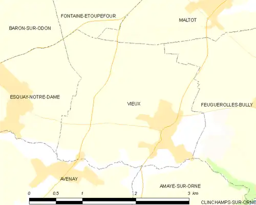 Detailkaart van de gemeente