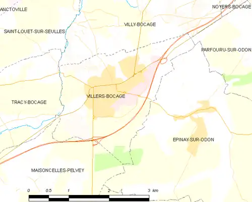 Detailkaart van de gemeente