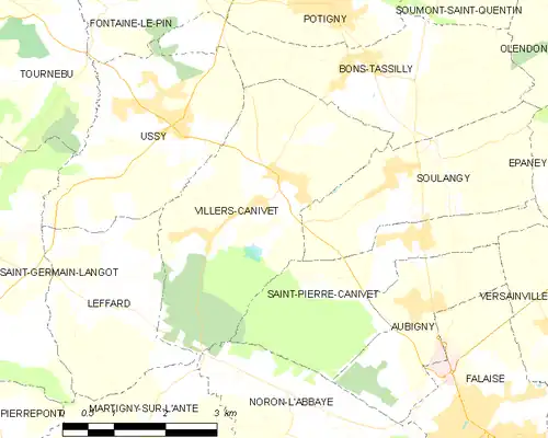 Detailkaart van de gemeente