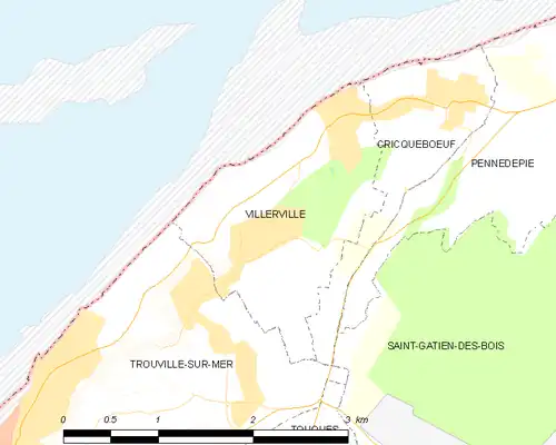 Detailkaart van de gemeente