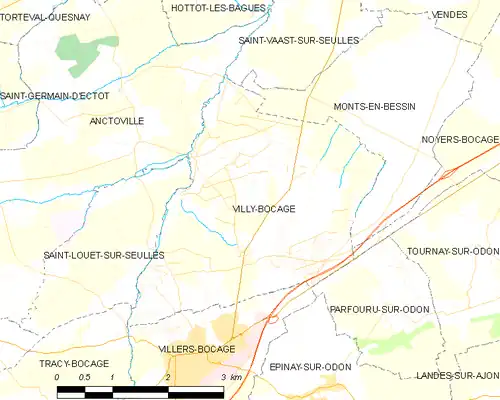 Detailkaart van de gemeente