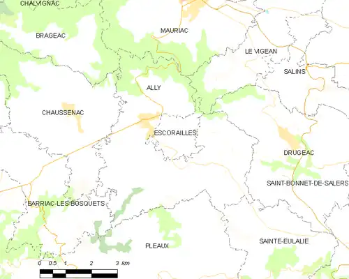 Detailkaart van de gemeente