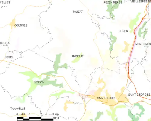 Detailkaart van de gemeente