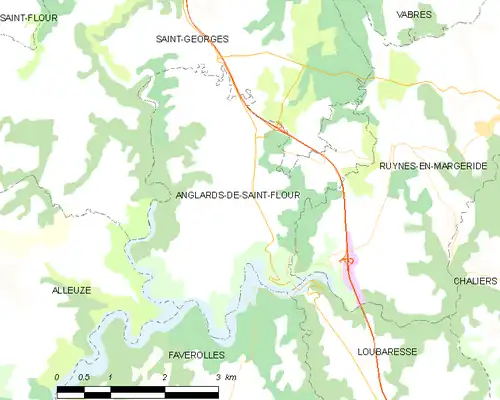 Detailkaart van de gemeente