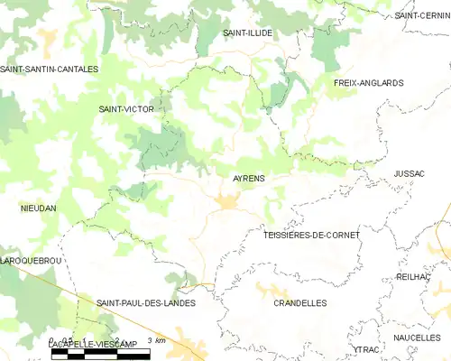 Detailkaart van de gemeente