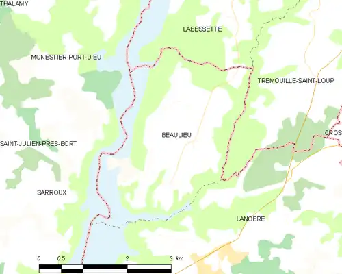 Detailkaart van de gemeente