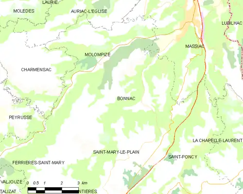 Detailkaart van de gemeente