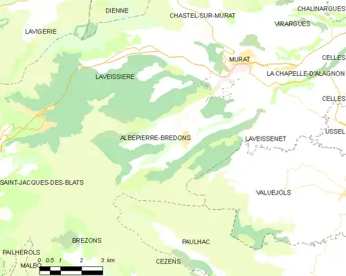 Detailkaart van de gemeente