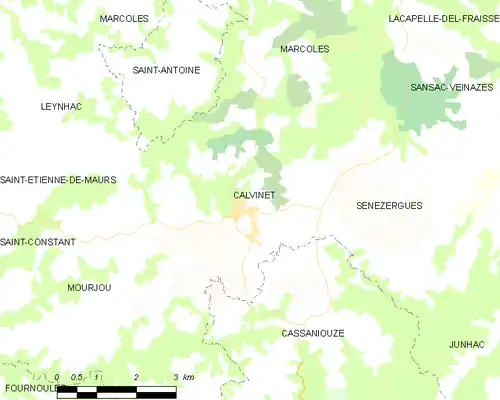 Detailkaart van de gemeente