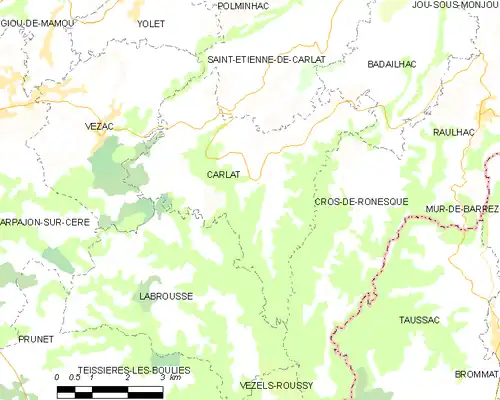 Detailkaart van de gemeente