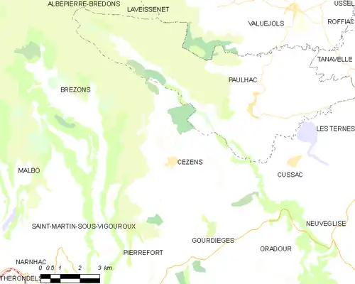 Detailkaart van de gemeente