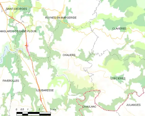 Detailkaart van de gemeente