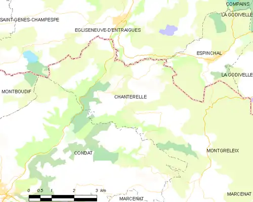 Detailkaart van de gemeente