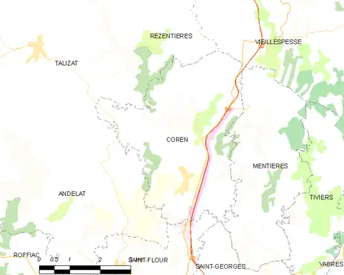 Detailkaart van de gemeente