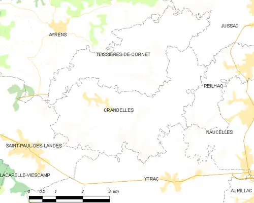 Detailkaart van de gemeente