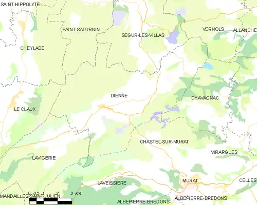 Detailkaart van de gemeente