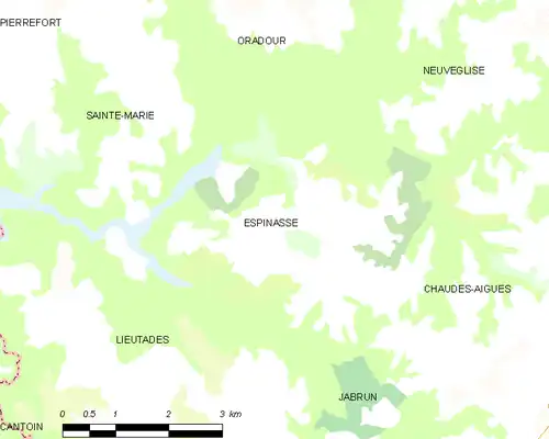 Detailkaart van de gemeente