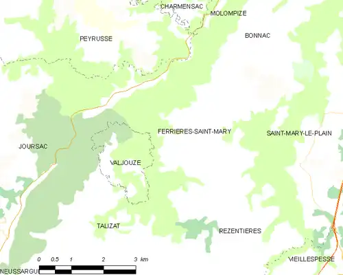Detailkaart van de gemeente