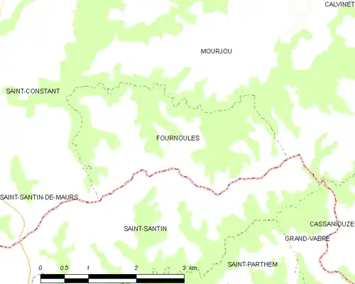 Detailkaart van de gemeente