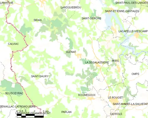 Detailkaart van de gemeente