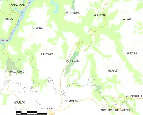 Detailkaart van de gemeente