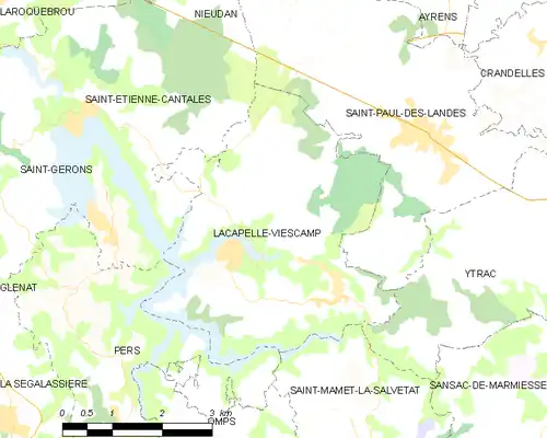 Detailkaart van de gemeente