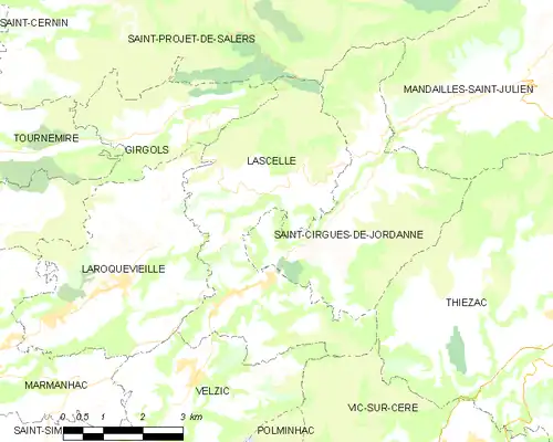 Detailkaart van de gemeente