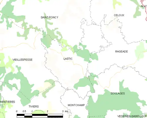 Detailkaart van de gemeente