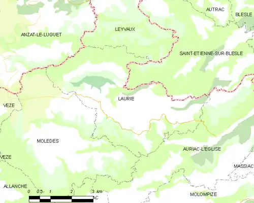 Detailkaart van de gemeente